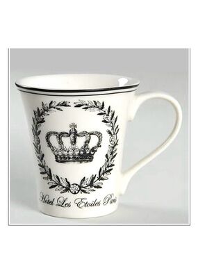 222 Fifth "Les Etoiles Crown" Porcelain Coffee/Tea Mug
